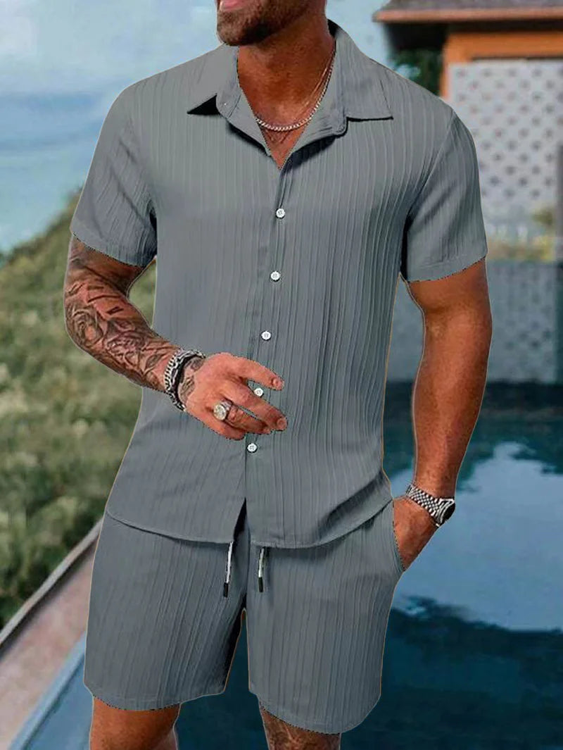 Men's Striped Jacquard Beach Suit: Spring/Summer 2025