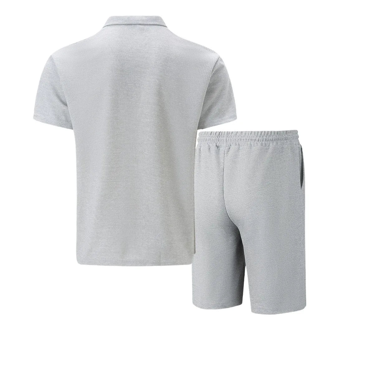 2025 Men's Waffle Zip-Up Summer Suit