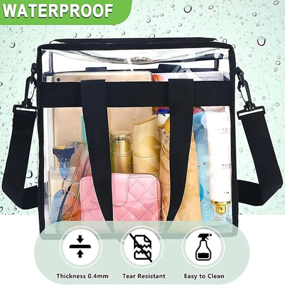 Clear PVC Tote Bag for Women: Your Go-To for Gym, Swim & Travel