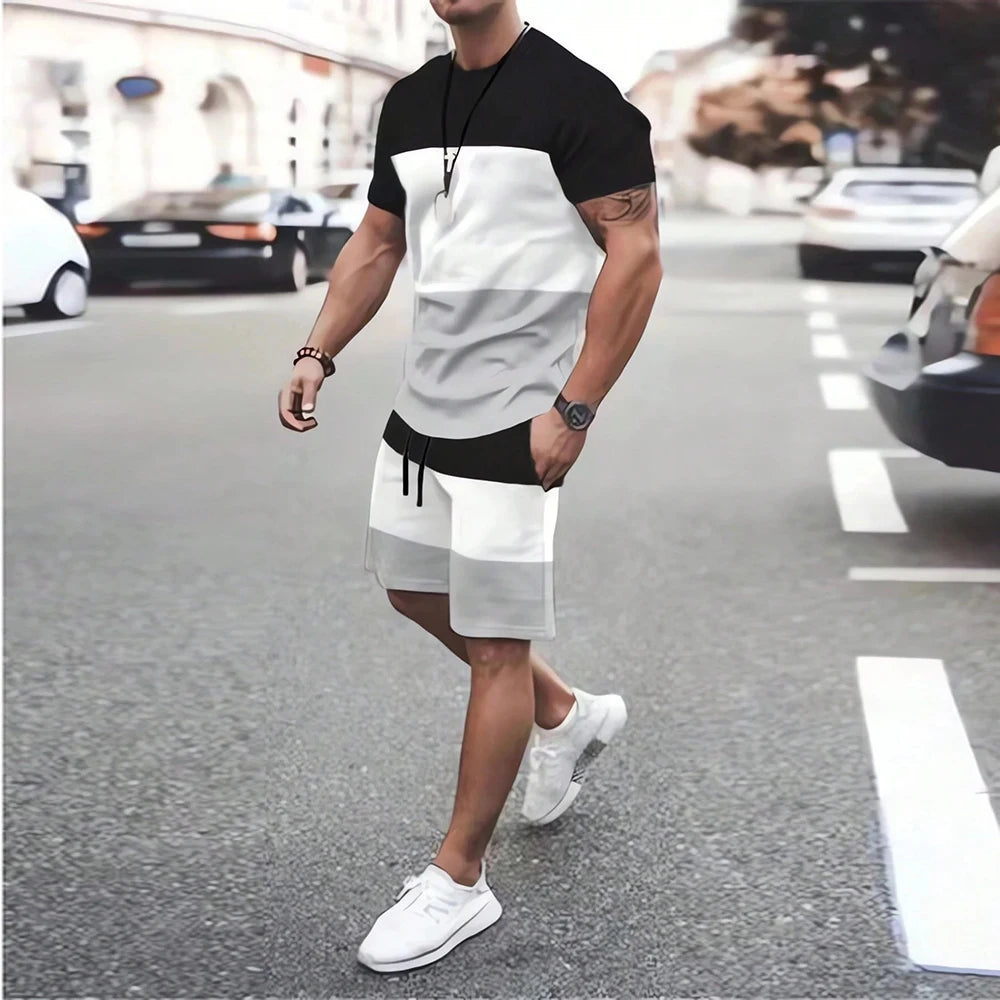 Fashionable Men's Retro Beachswear Set