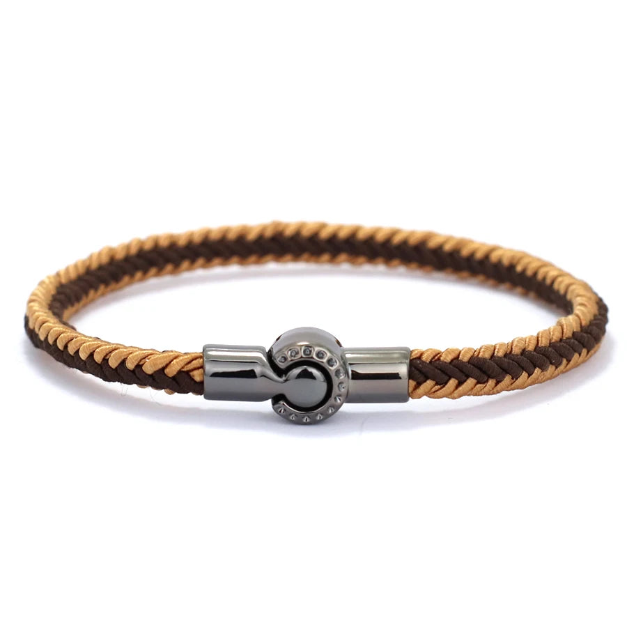 Stylish Ethnic Rope Bracelet: Handmade & Magnetic