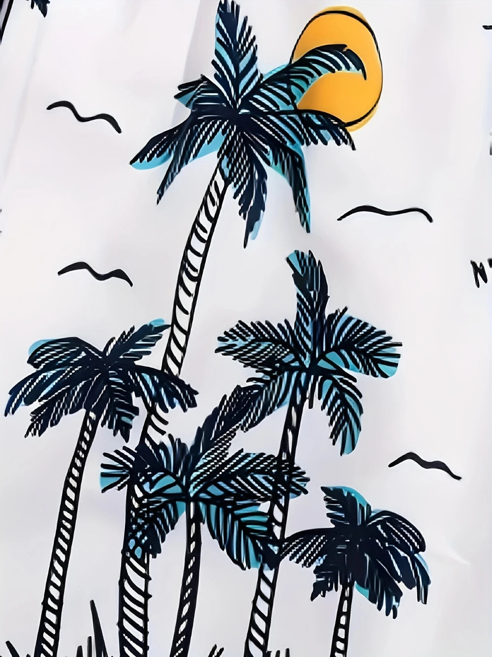🌴 Embrace the Tropics: Men's Palm Tree Print Beach Shorts! 🌴