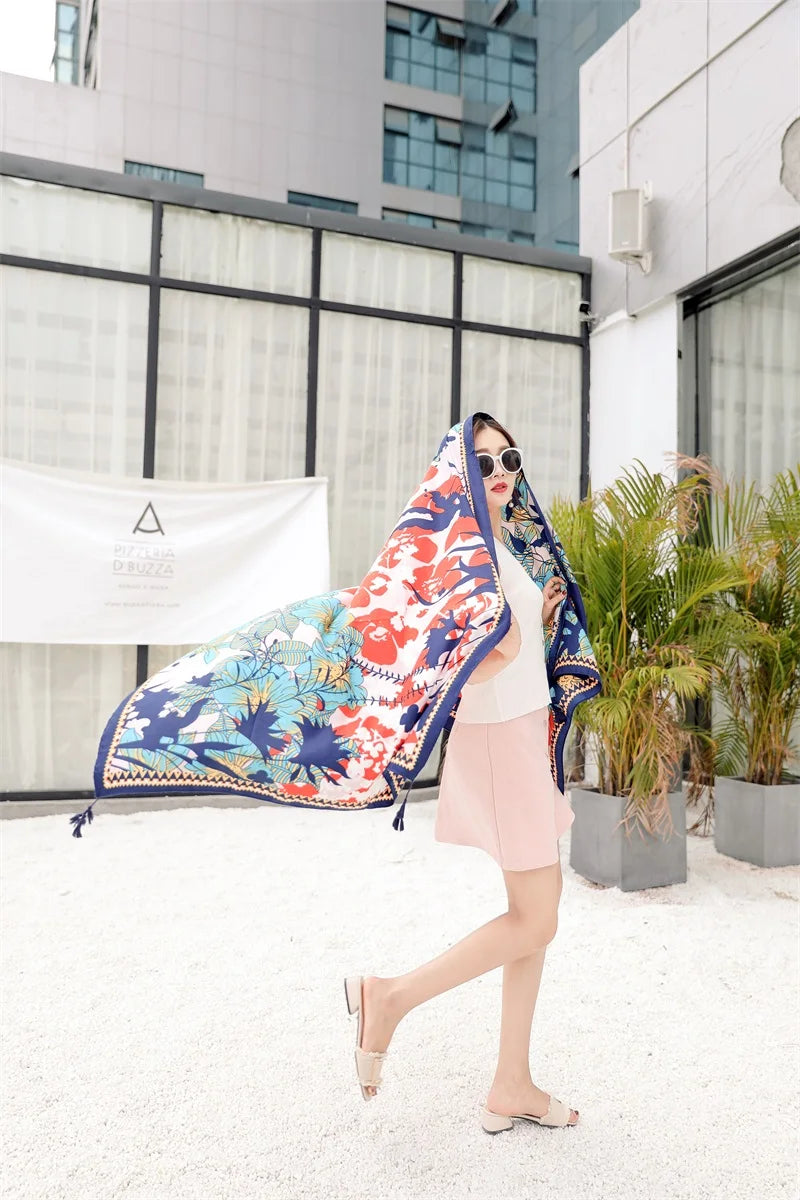 Fashion 90x180cm Twill Cotton Pareo: Your Versatile Beach Essential