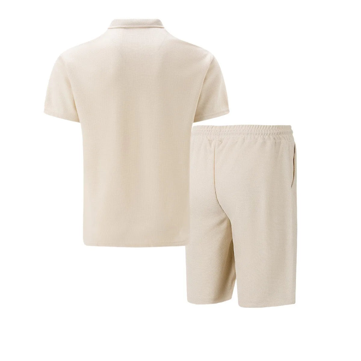 2025 Men's Waffle Zip-Up Summer Suit