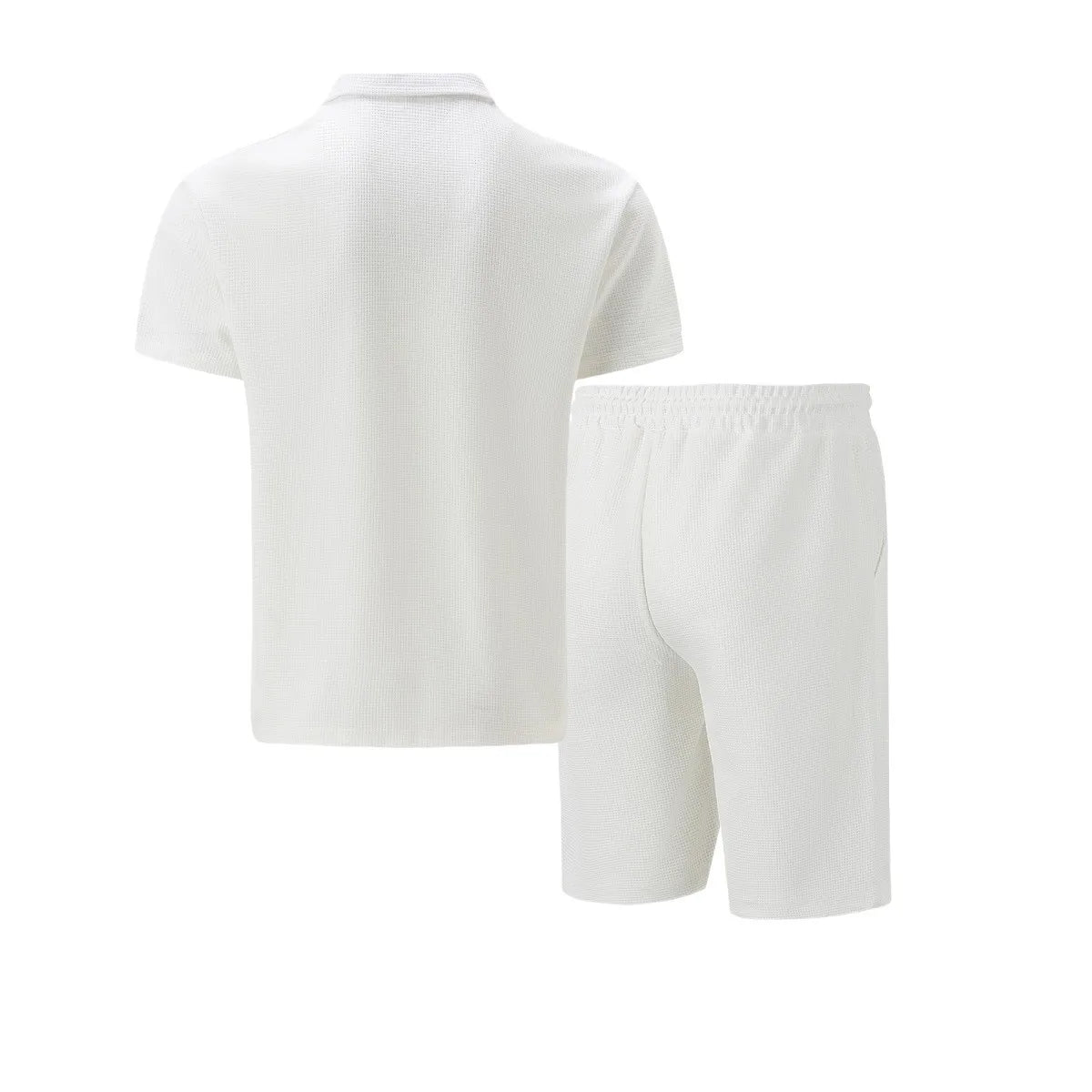 2025 Men's Waffle Zip-Up Summer Suit