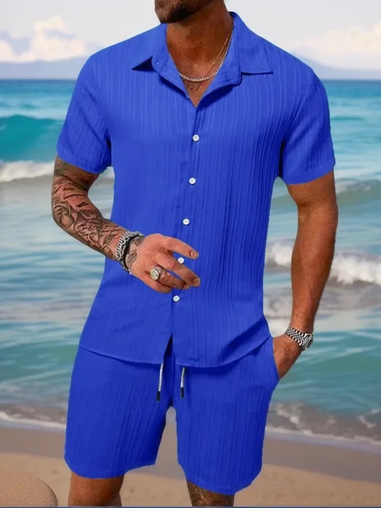 Men's Striped Jacquard Beach Suit: Spring/Summer 2025