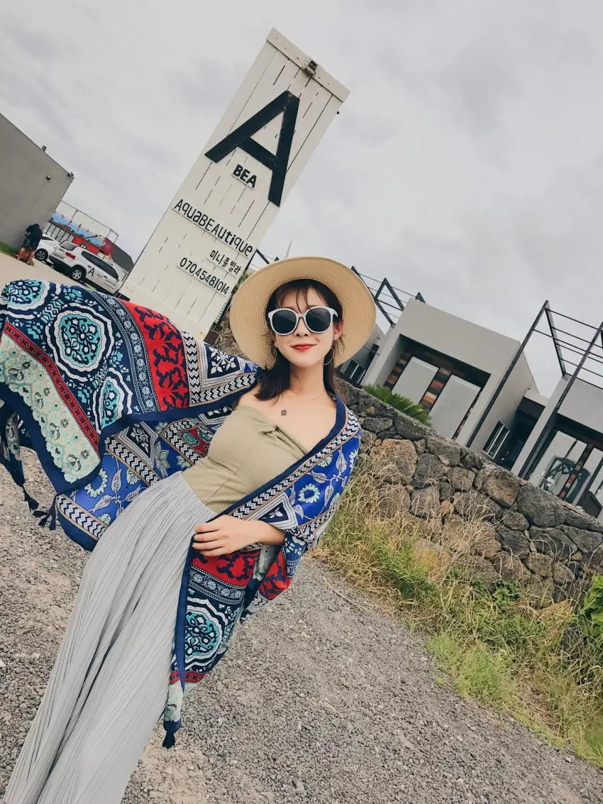 Fashion 90x180cm Twill Cotton Pareo: Your Versatile Beach Essential