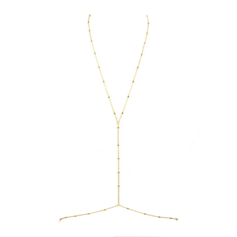Stainless Steel Beaded Waist Chain: Sexy Bohemian Beach Accessory