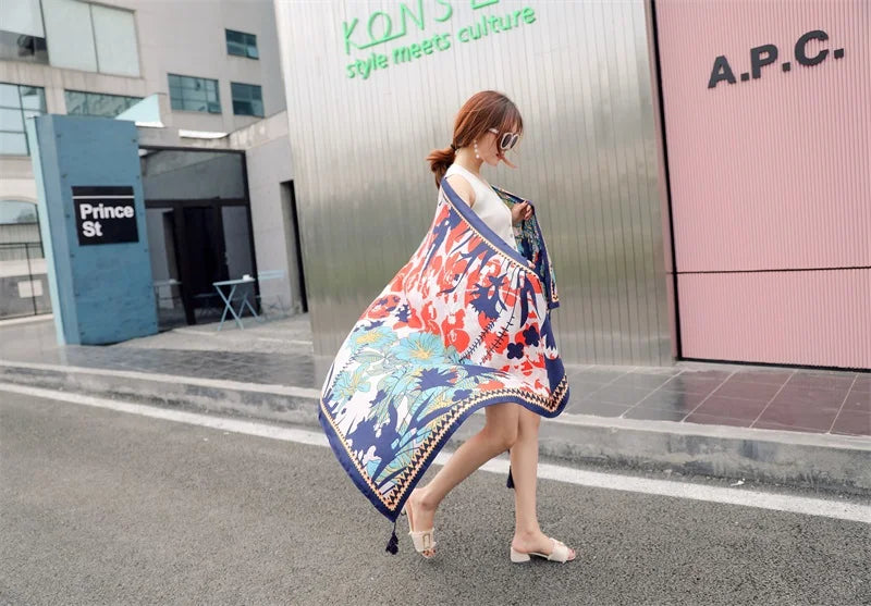 Fashion 90x180cm Twill Cotton Pareo: Your Versatile Beach Essential