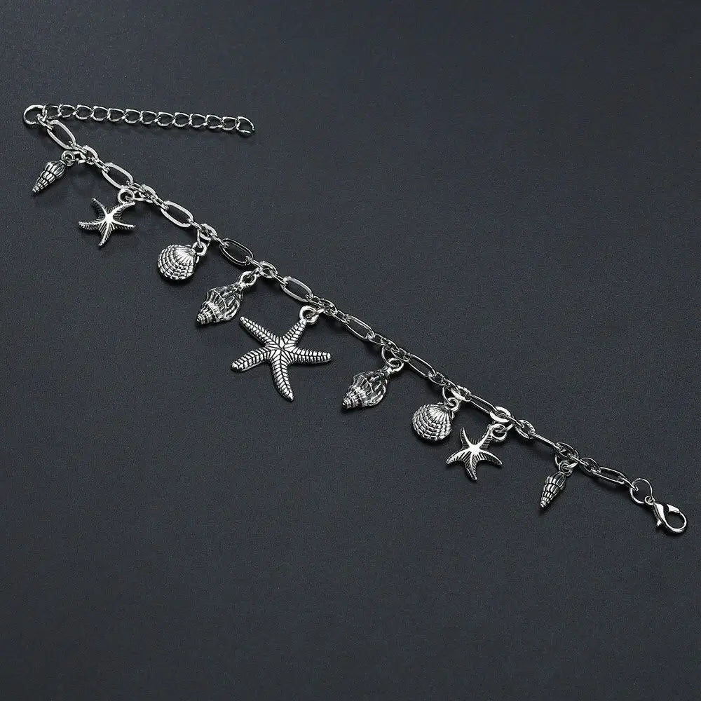 Handcrafted Starfish Ankle Bracelet, Beach Ready.