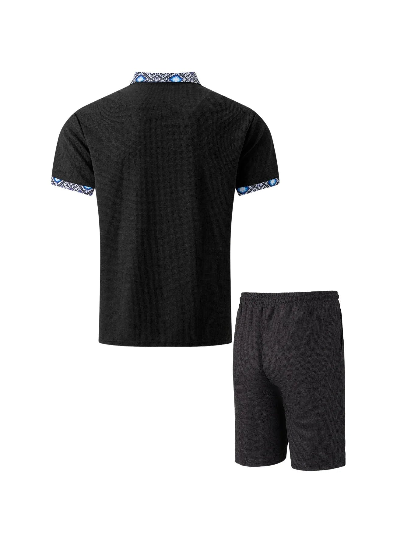 2025 Men's Waffle Zip-Up Summer Suit