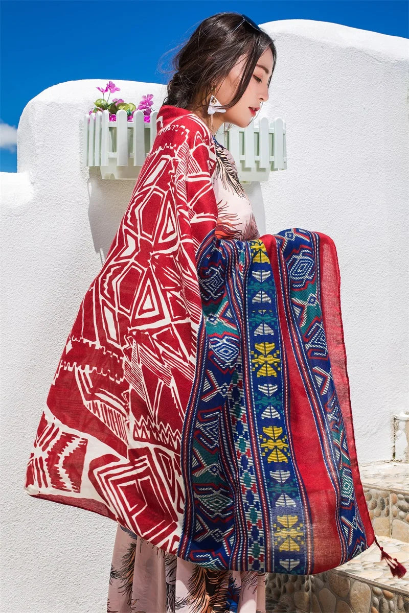 Fashion 90x180cm Twill Cotton Pareo: Your Versatile Beach Essential