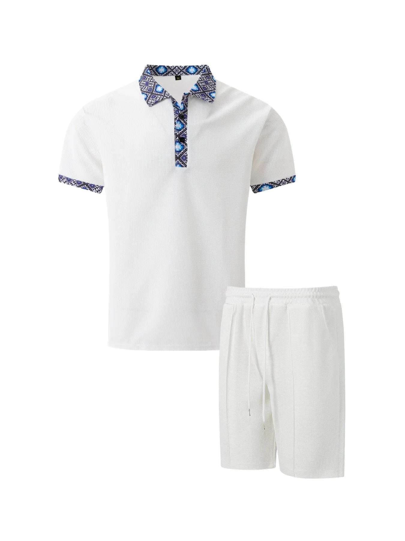 2025 Men's Waffle Zip-Up Summer Suit