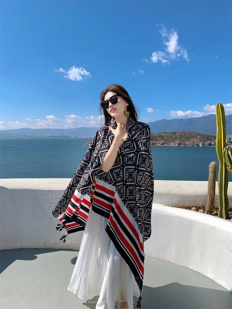 Fashion 90x180cm Twill Cotton Pareo: Your Versatile Beach Essential