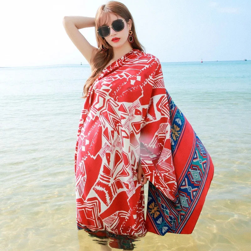 Fashion 90x180cm Twill Cotton Pareo: Your Versatile Beach Essential