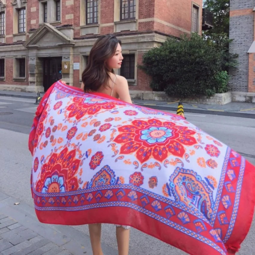 Fashion 90x180cm Twill Cotton Pareo: Your Versatile Beach Essential