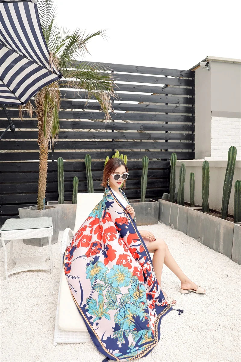 Fashion 90x180cm Twill Cotton Pareo: Your Versatile Beach Essential