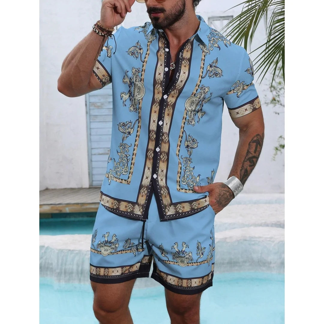 Effortless Cool: Striped Summer Set for Men!