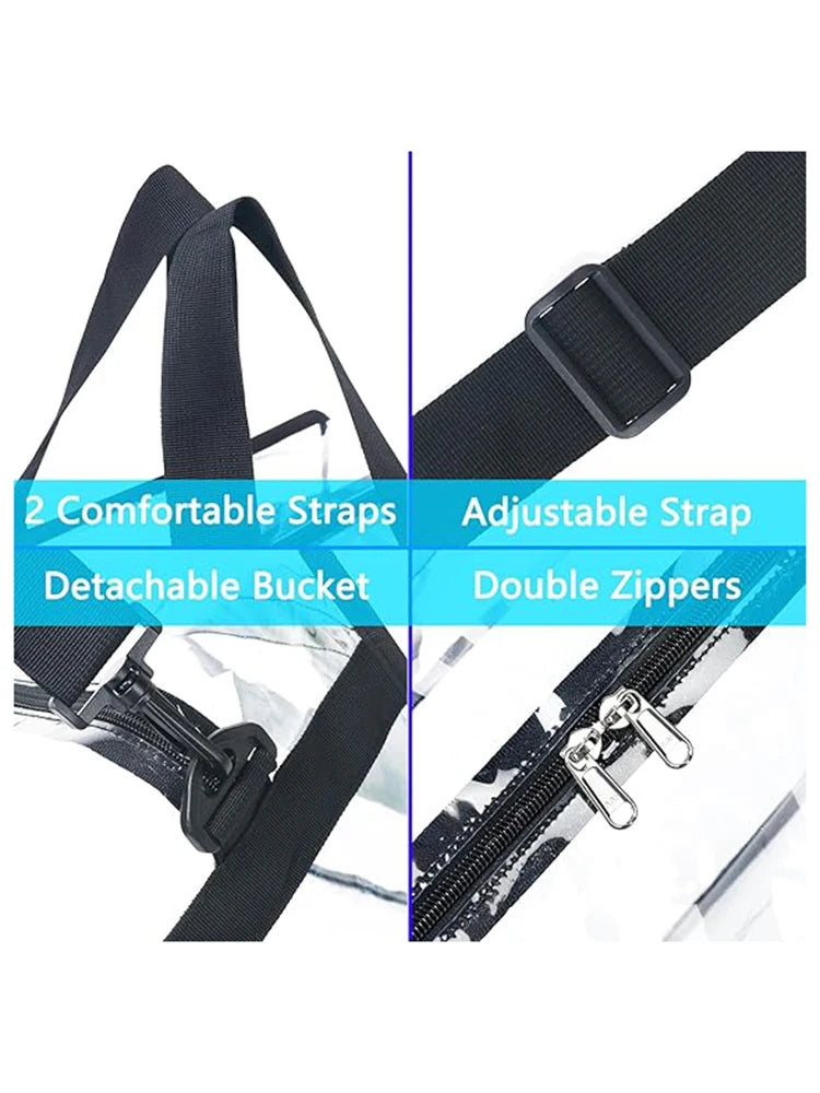 Clear PVC Tote Bag for Women: Your Go-To for Gym, Swim & Travel