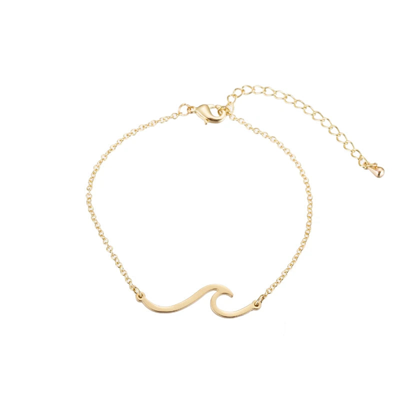 🌊 Ride the Style Wave: Simple Ocean Wave Pendant Necklace! 🌊
