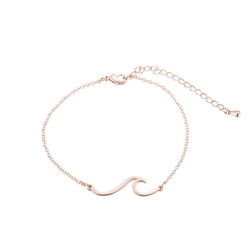 🌊 Ride the Style Wave: Simple Ocean Wave Pendant Necklace! 🌊