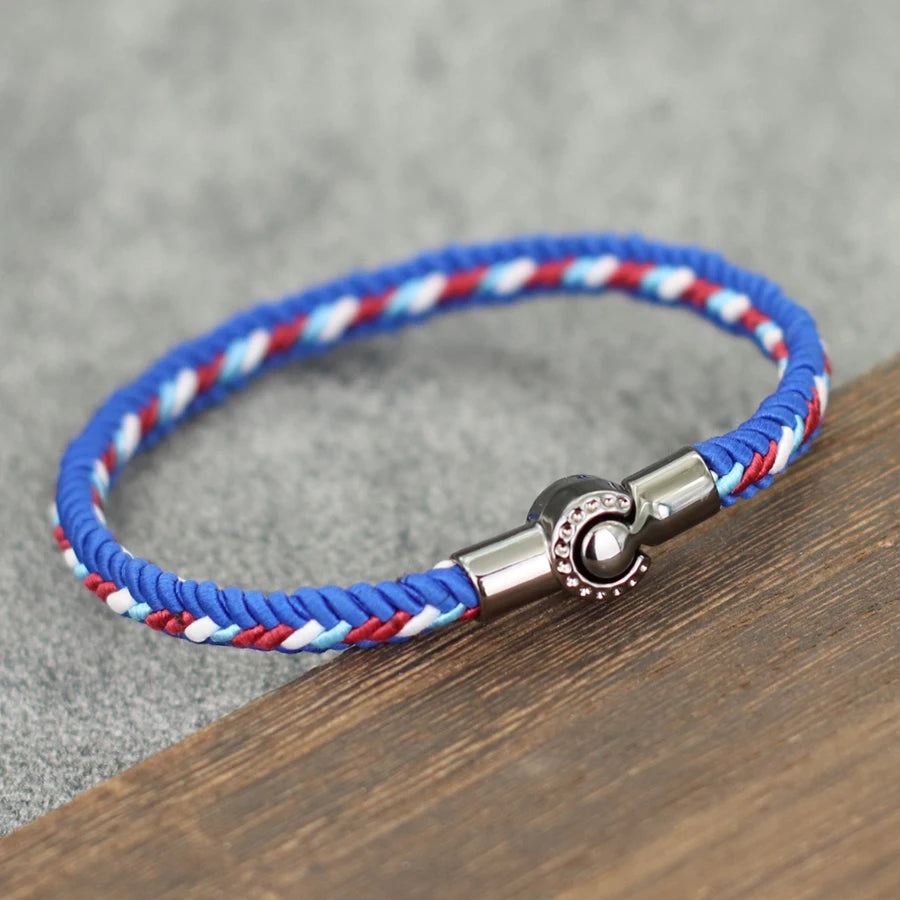 Stylish Ethnic Rope Bracelet: Handmade & Magnetic
