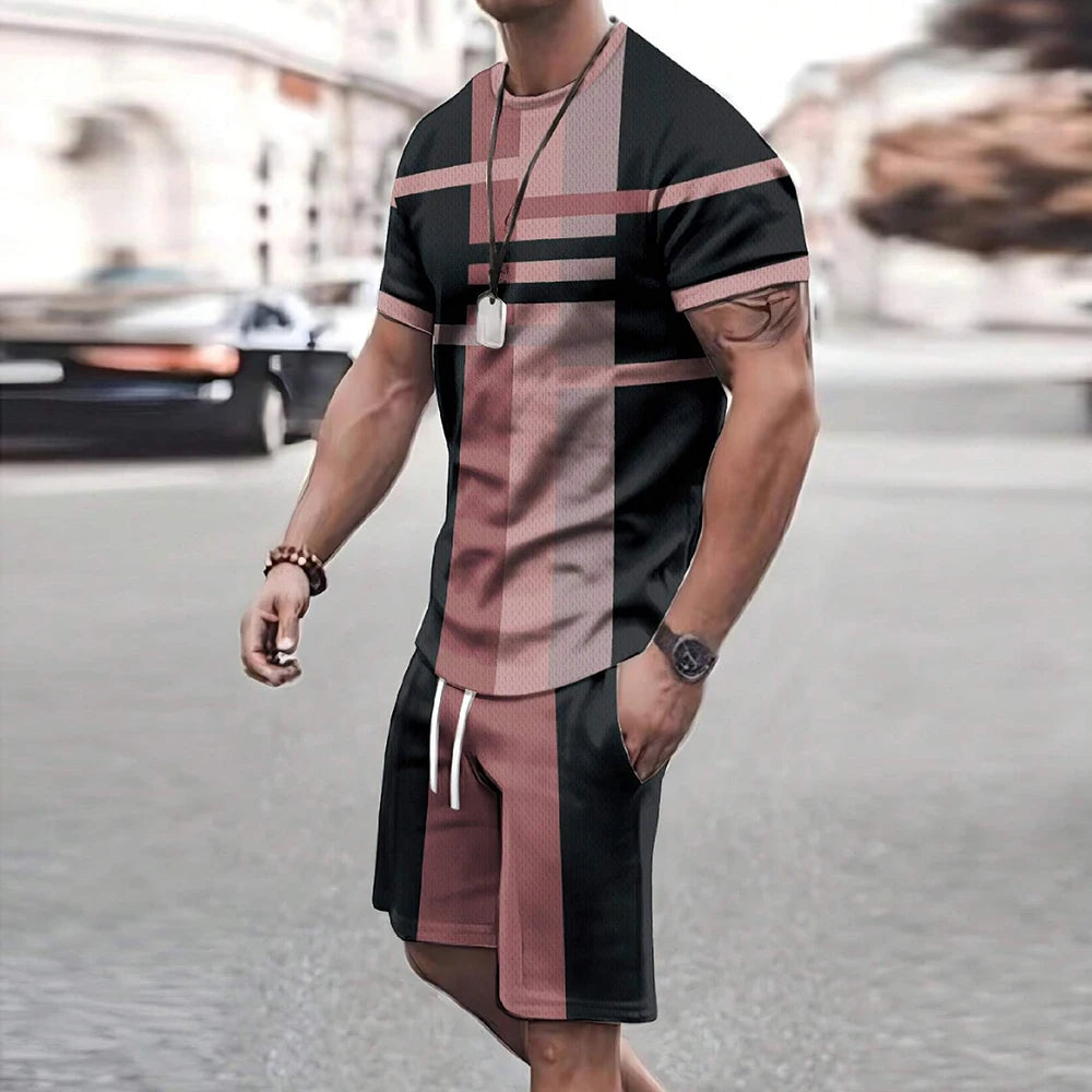 Fashionable Men's Retro Beachswear Set