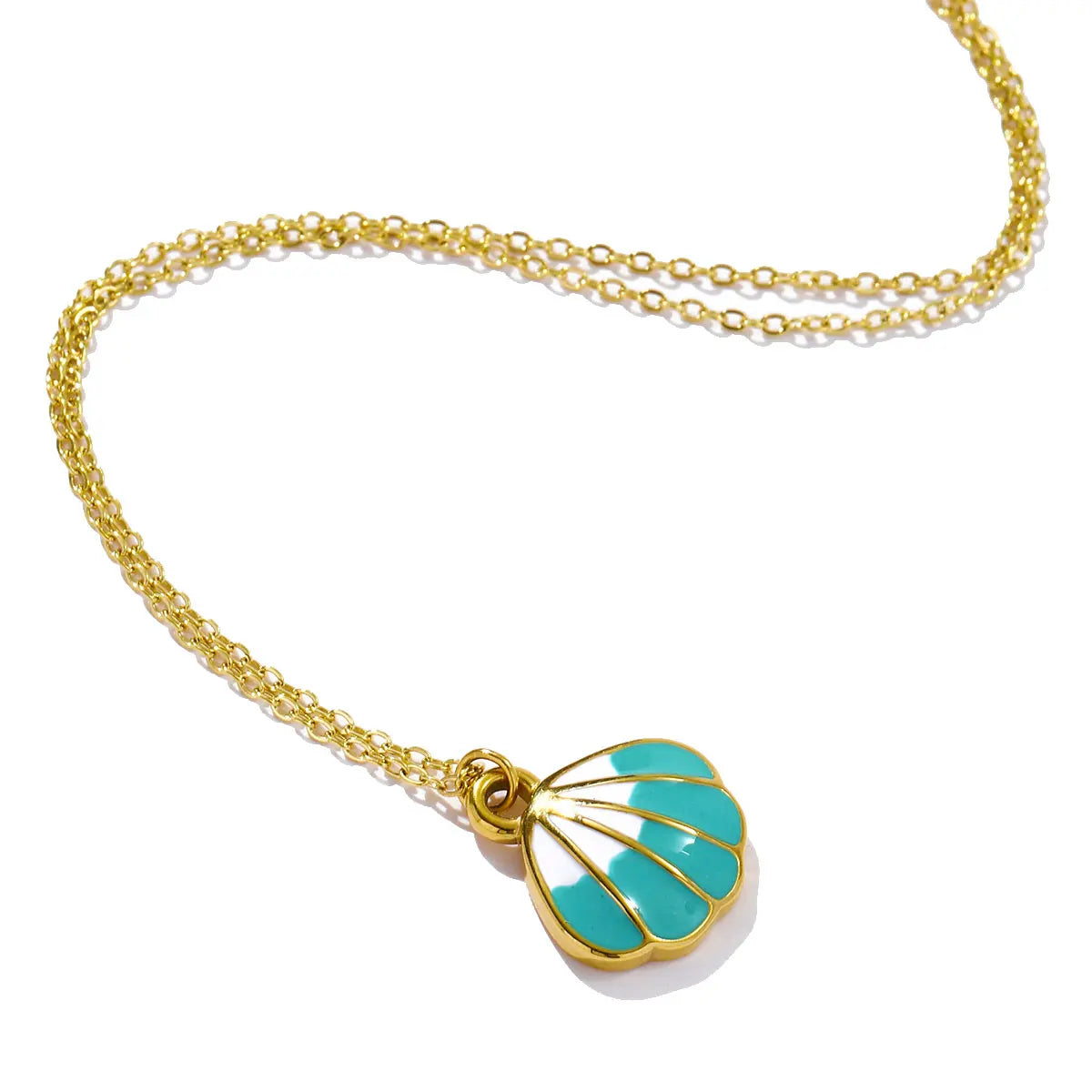 Waterproof Dainty Enamel Shell Necklace – Everyday Elegance!
