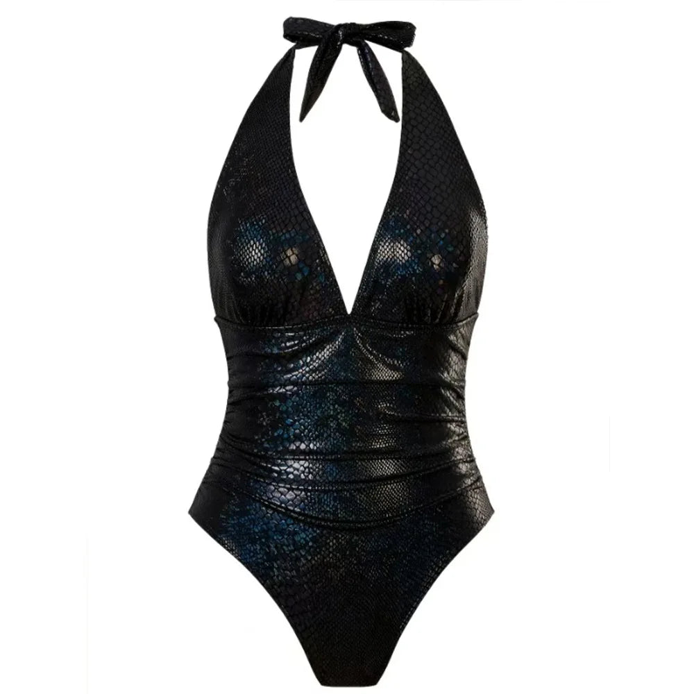 2025 Women's Serpentine Print Y2K Swimsuit