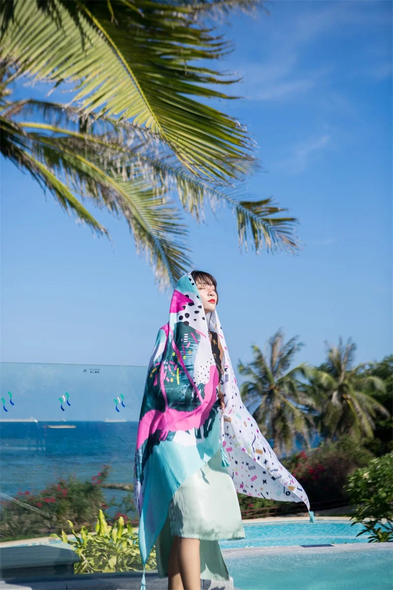 Fashion 90x180cm Twill Cotton Pareo: Your Versatile Beach Essential
