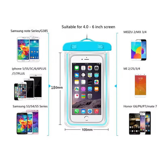 Dive In Safely: Luminous Waterproof Phone Pouch!