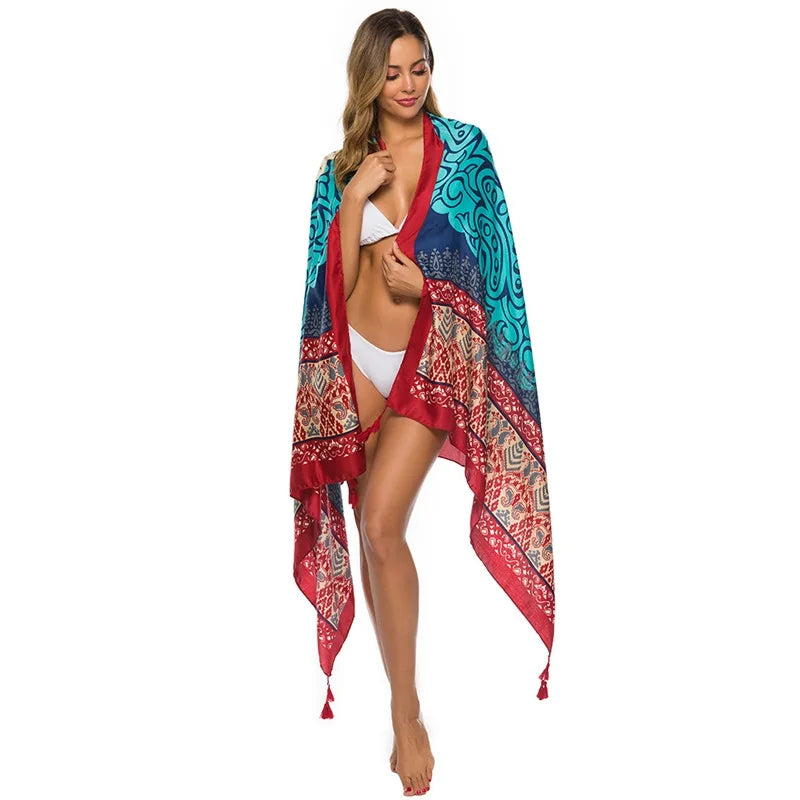 Fashion 90x180cm Twill Cotton Pareo: Your Versatile Beach Essential