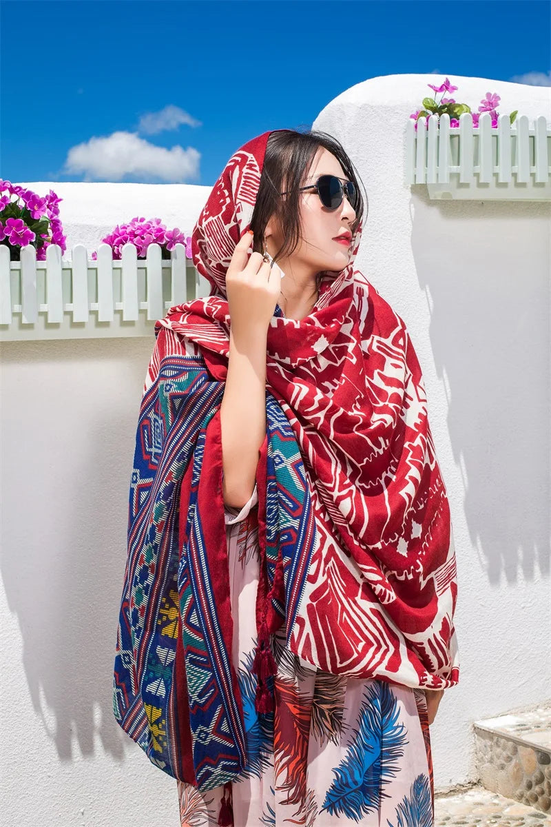 Fashion 90x180cm Twill Cotton Pareo: Your Versatile Beach Essential