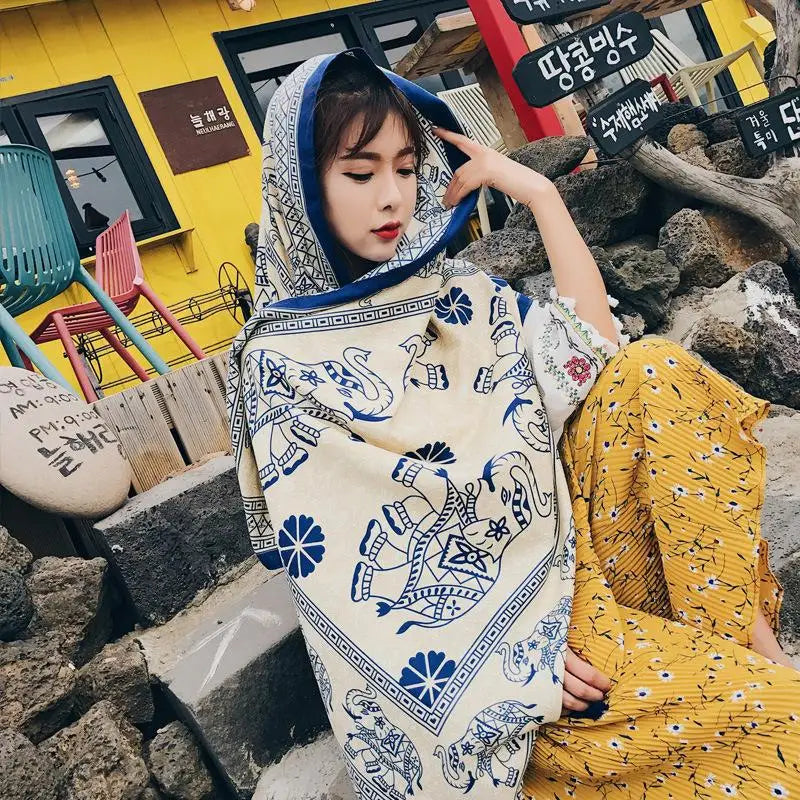 Fashion 90x180cm Twill Cotton Pareo: Your Versatile Beach Essential
