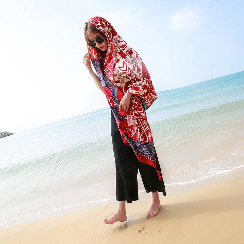 Fashion 90x180cm Twill Cotton Pareo: Your Versatile Beach Essential