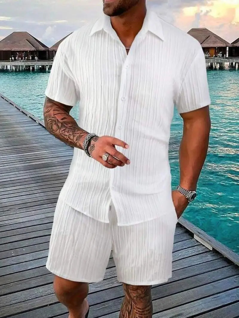 Men's Striped Jacquard Beach Suit: Spring/Summer 2025