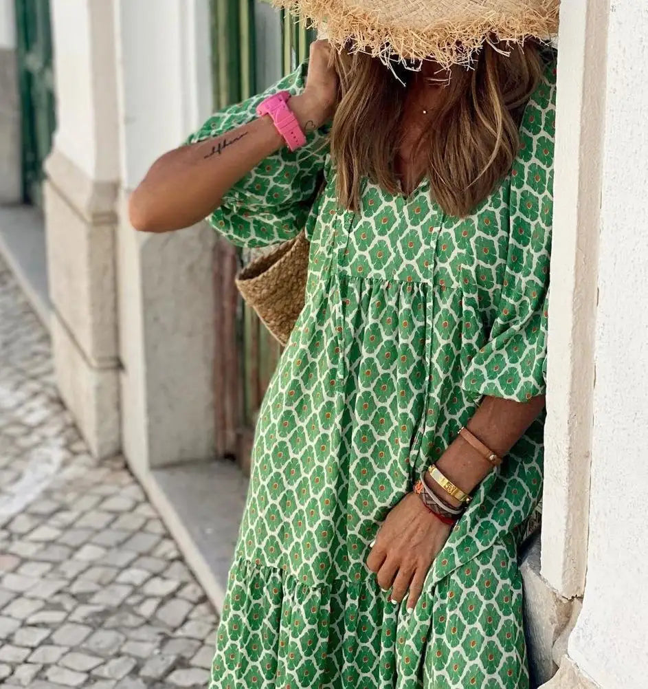 Fashion Print Boho Dress - Your New Summer Essential!