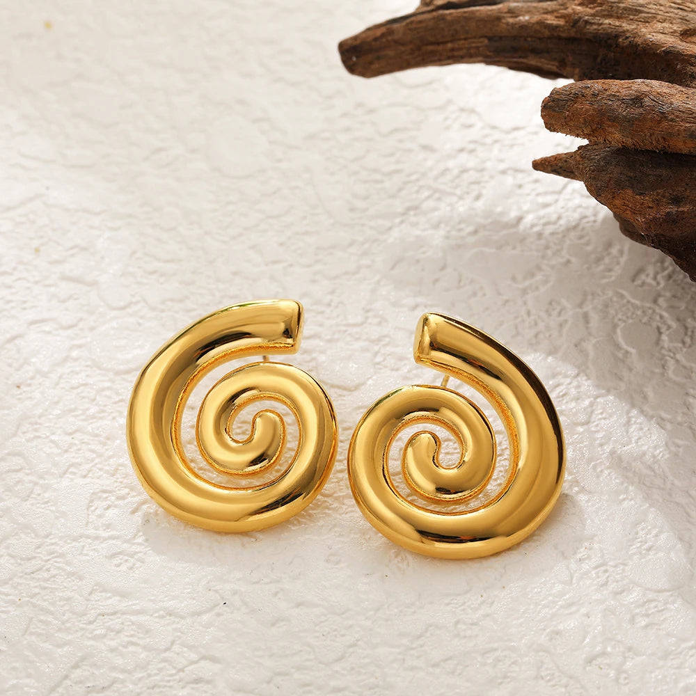 Vintage Gold-Plated Shell & Starfish Earrings