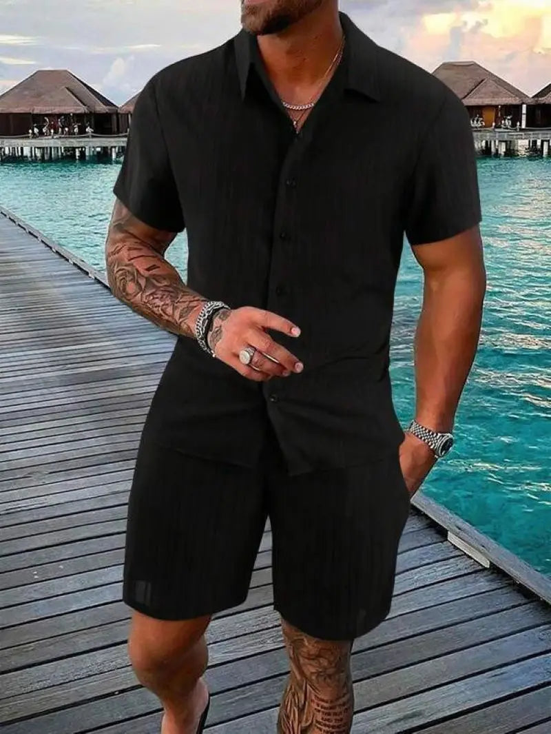 Men's Striped Jacquard Beach Suit: Spring/Summer 2025