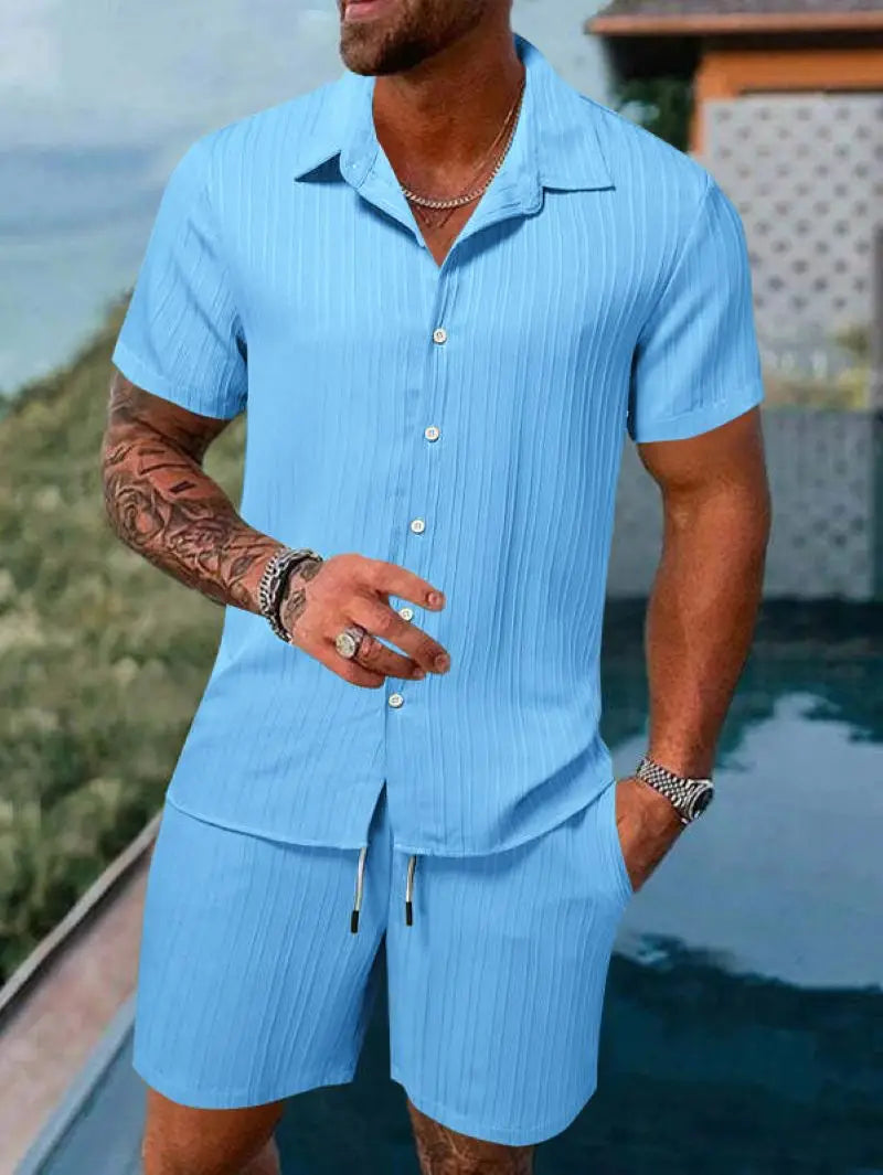 Men's Striped Jacquard Beach Suit: Spring/Summer 2025