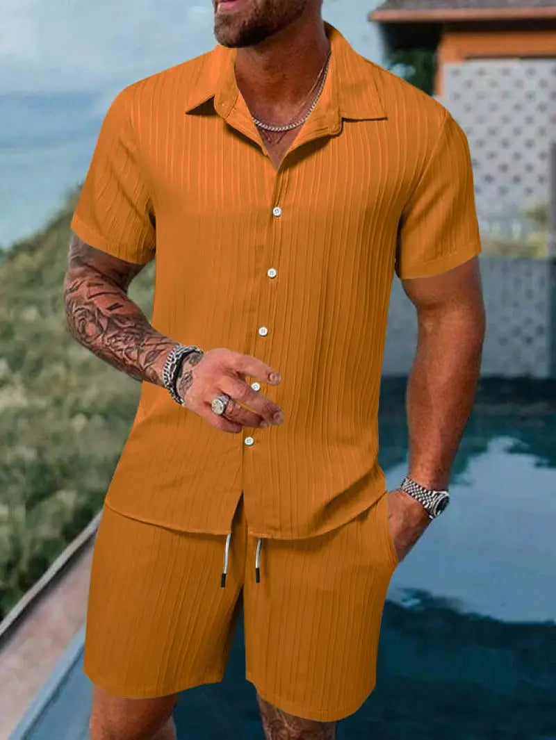 Men's Striped Jacquard Beach Suit: Spring/Summer 2025