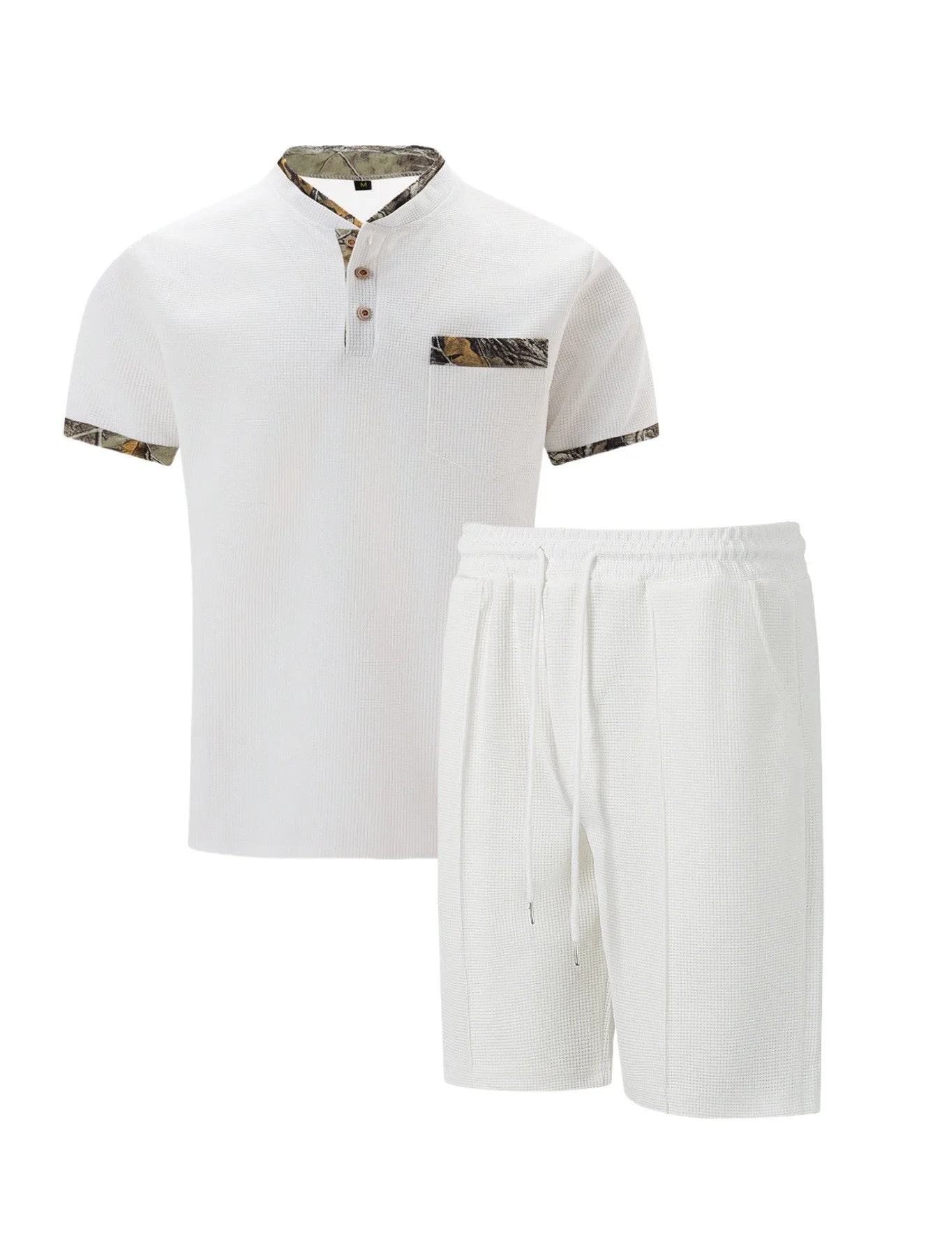 2025 Men's Waffle Zip-Up Summer Suit