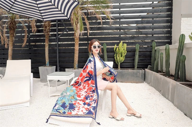 Fashion 90x180cm Twill Cotton Pareo: Your Versatile Beach Essential