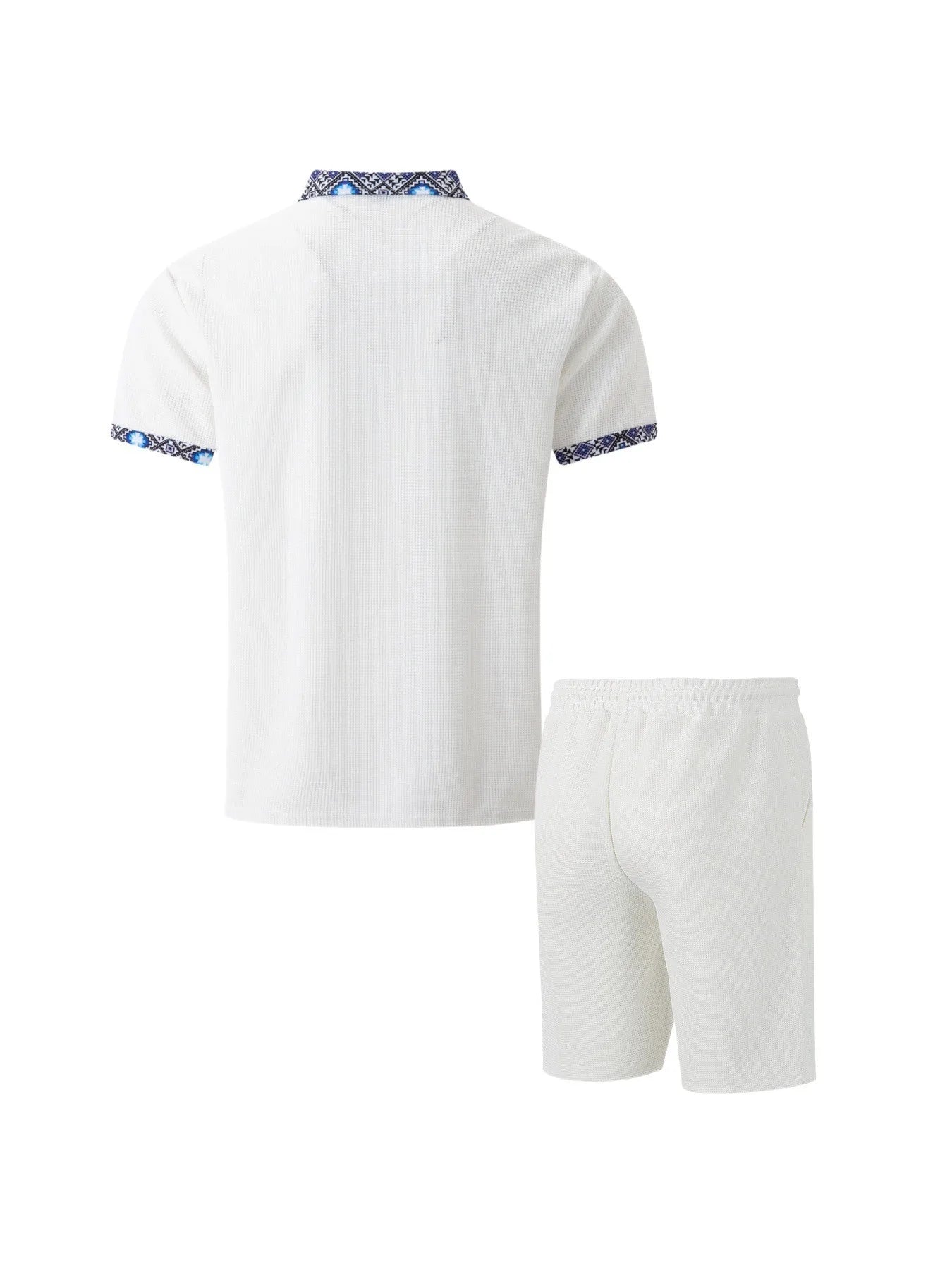 2025 Men's Waffle Zip-Up Summer Suit