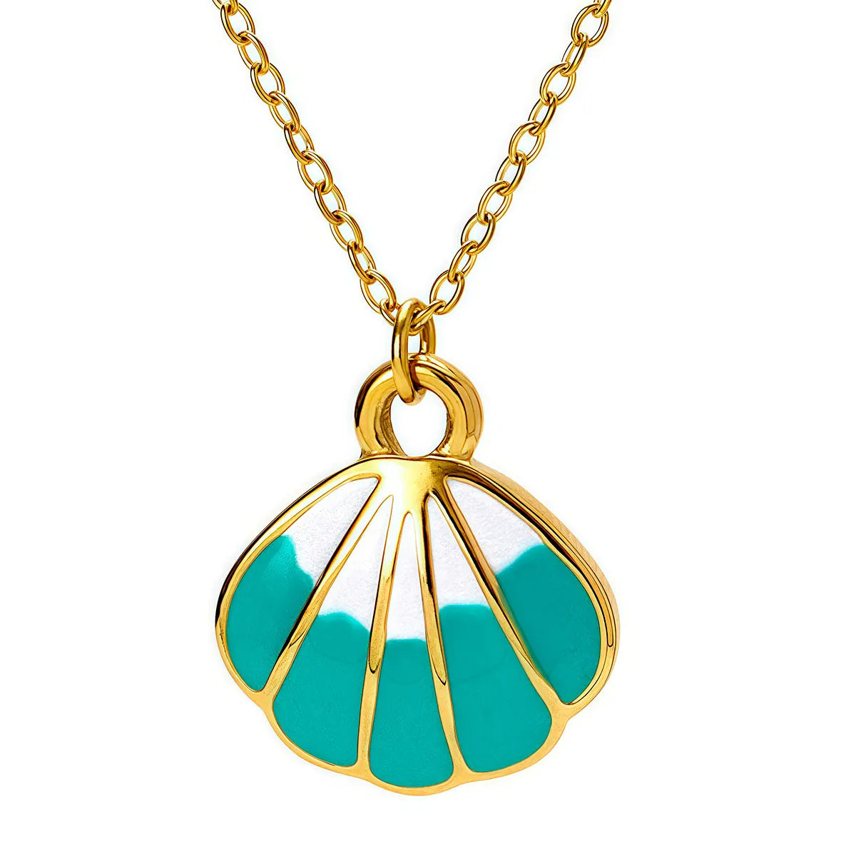 Waterproof Dainty Enamel Shell Necklace – Everyday Elegance!