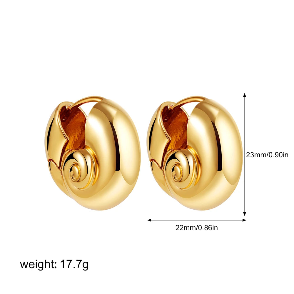 Vintage Gold-Plated Shell & Starfish Earrings