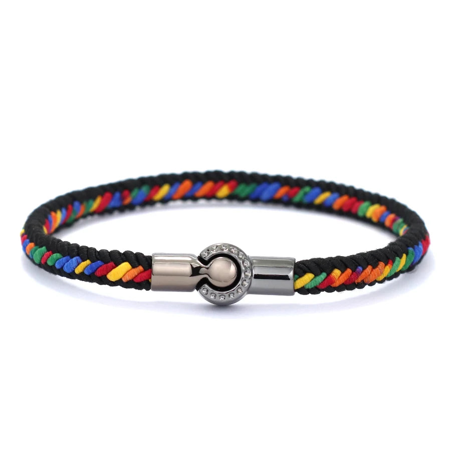 Stylish Ethnic Rope Bracelet: Handmade & Magnetic