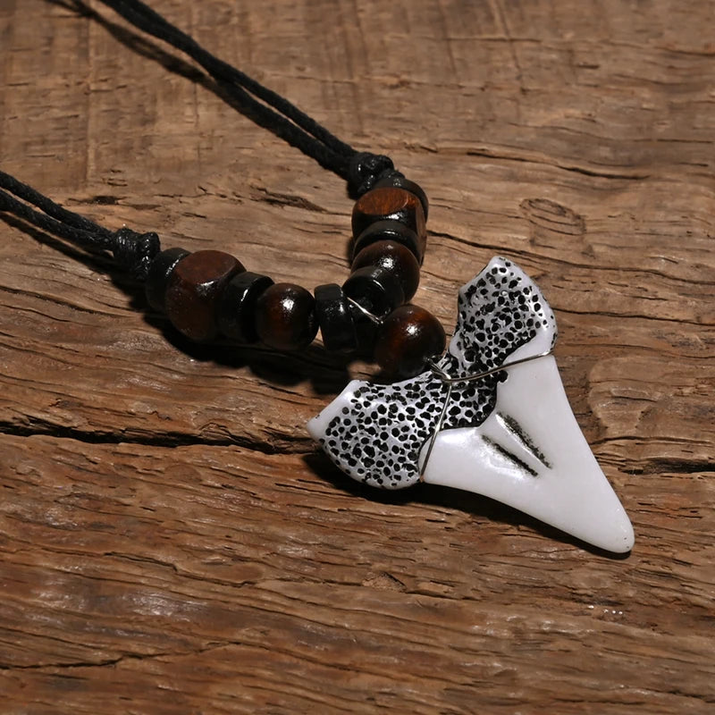 Handmade Maori Tribal Shark Tooth Necklace