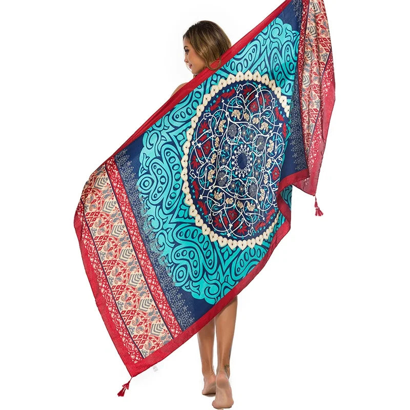 Fashion 90x180cm Twill Cotton Pareo: Your Versatile Beach Essential
