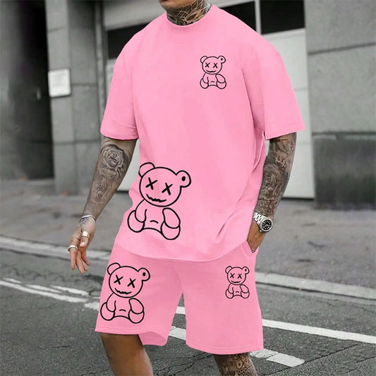 Fun Bear Harajuku Two-Piece Summer Suit